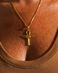 Ankh with Wings and the Eye of Ra Pendant